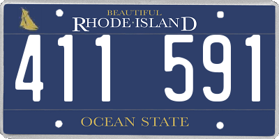 RI license plate 411591