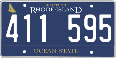RI license plate 411595