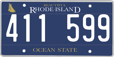 RI license plate 411599