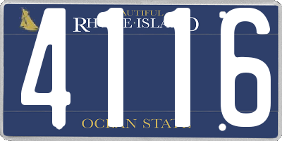 RI license plate 4116