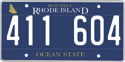 RI license plate 411604