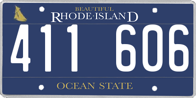 RI license plate 411606