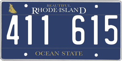 RI license plate 411615
