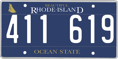 RI license plate 411619