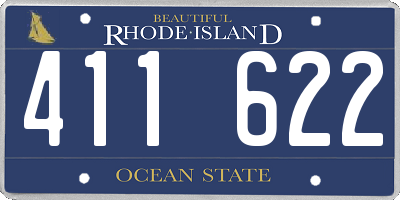 RI license plate 411622