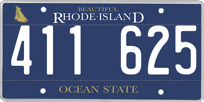 RI license plate 411625