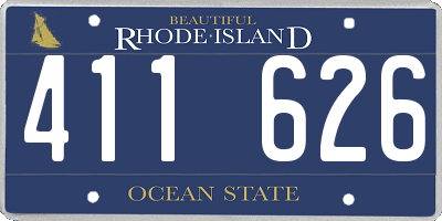 RI license plate 411626