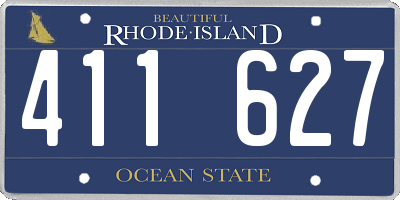 RI license plate 411627