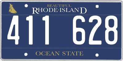 RI license plate 411628