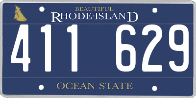 RI license plate 411629