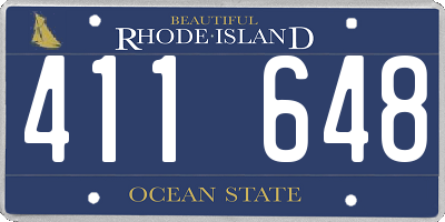 RI license plate 411648