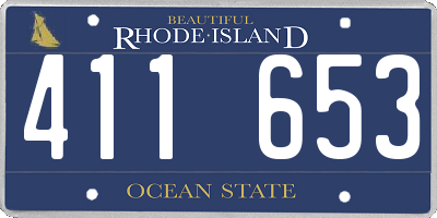 RI license plate 411653