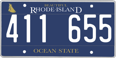 RI license plate 411655