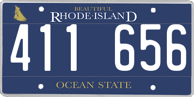 RI license plate 411656