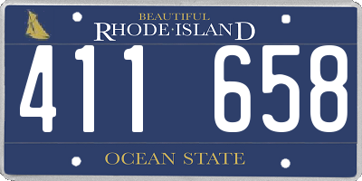 RI license plate 411658