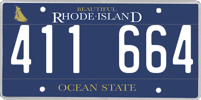 RI license plate 411664