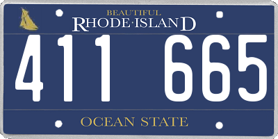 RI license plate 411665