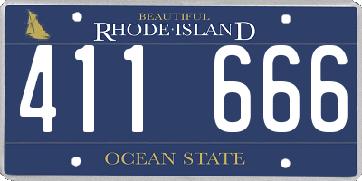 RI license plate 411666