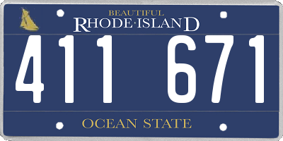RI license plate 411671
