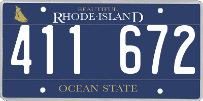 RI license plate 411672