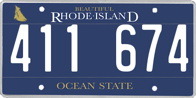 RI license plate 411674