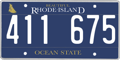 RI license plate 411675