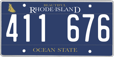RI license plate 411676