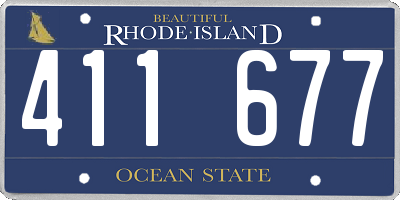 RI license plate 411677