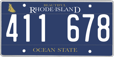 RI license plate 411678
