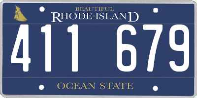 RI license plate 411679