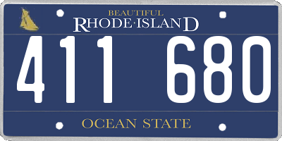 RI license plate 411680