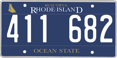 RI license plate 411682