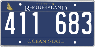 RI license plate 411683