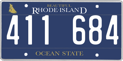 RI license plate 411684