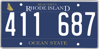RI license plate 411687