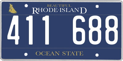 RI license plate 411688