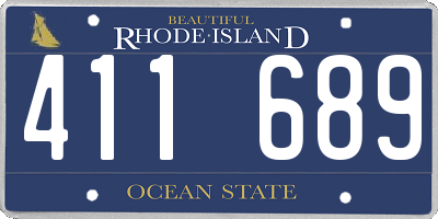 RI license plate 411689