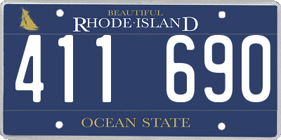 RI license plate 411690