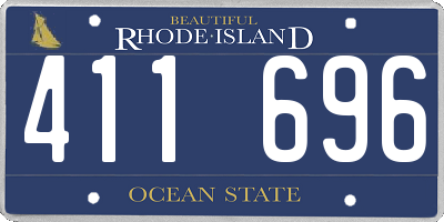 RI license plate 411696
