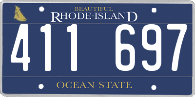 RI license plate 411697