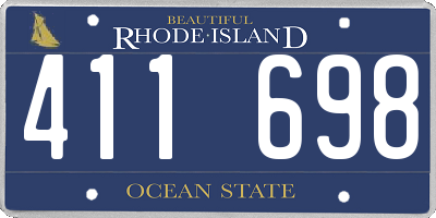 RI license plate 411698