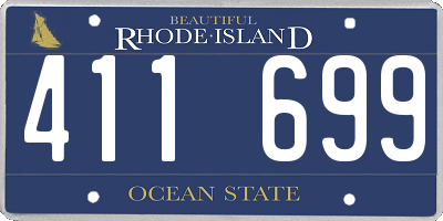 RI license plate 411699