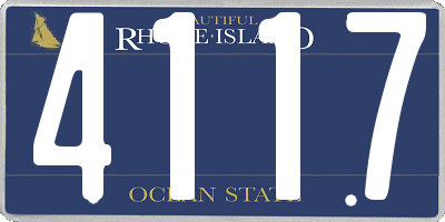 RI license plate 4117