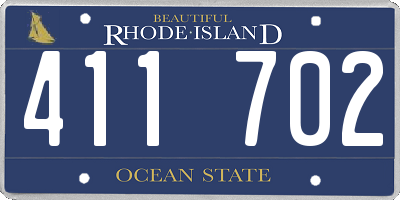 RI license plate 411702