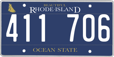RI license plate 411706