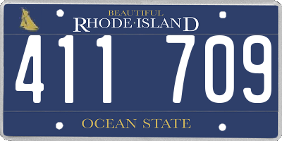 RI license plate 411709