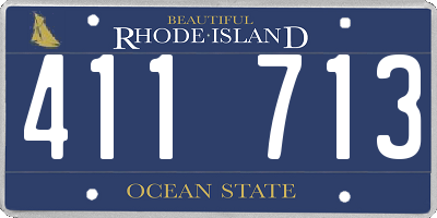 RI license plate 411713