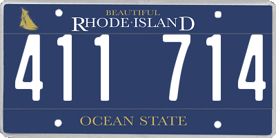 RI license plate 411714
