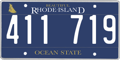 RI license plate 411719