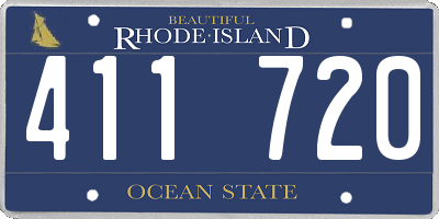 RI license plate 411720
